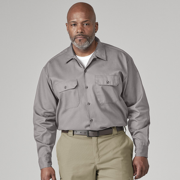 Men's Long-Sleeve Traditional Work Shirt - Front