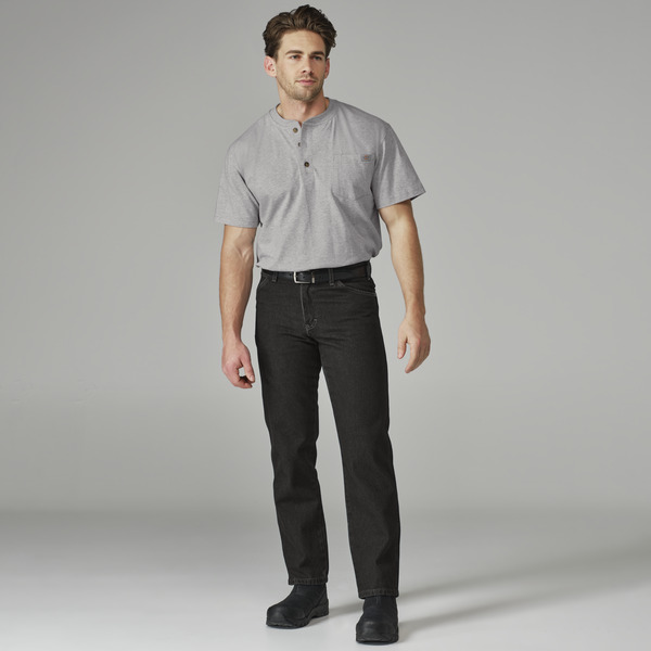Men's Short-Sleeve Traditional Heavyweight Henley - Front