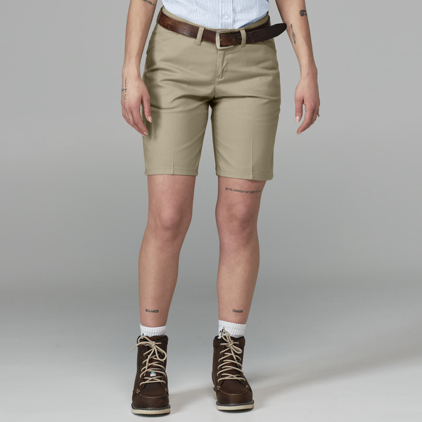 Women's 9" Flat Front Short - Front