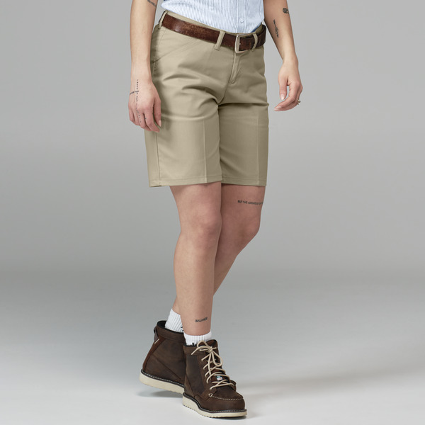 Women's 9" Flat Front Short - Front