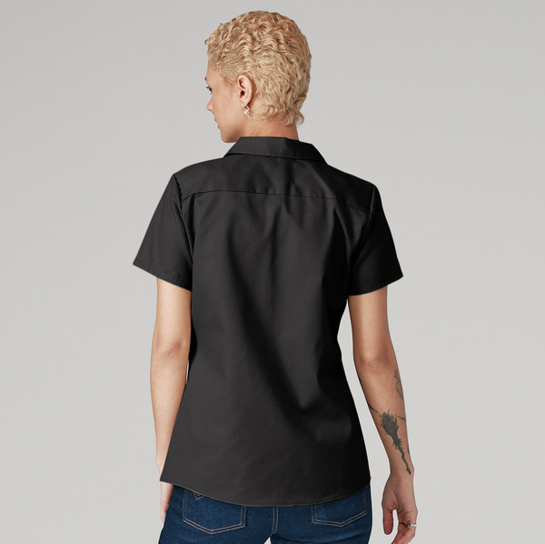 Women's Short-Sleeve Traditional Work Shirt - Front