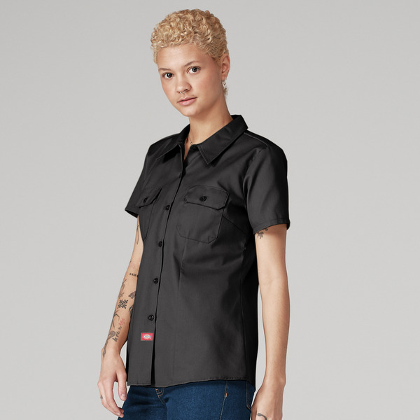 Women's Short-Sleeve Traditional Work Shirt - Front