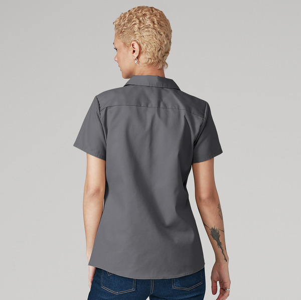 Women's Short-Sleeve Traditional Work Shirt - Front