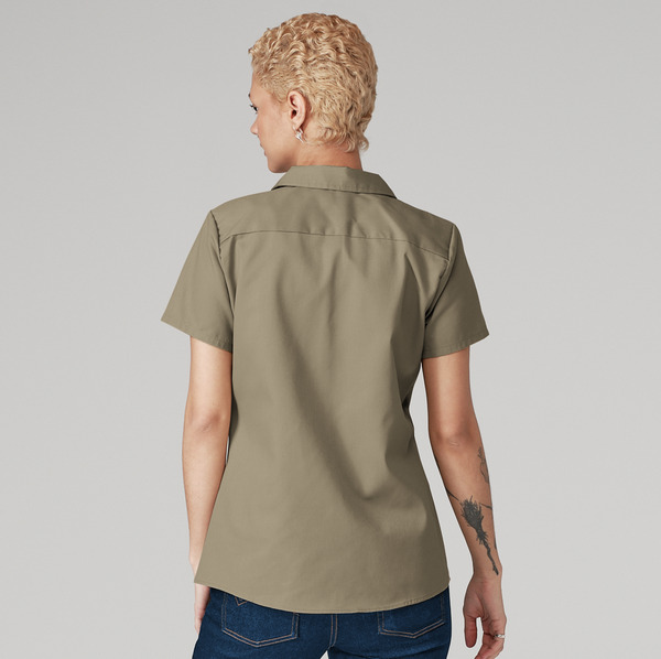 Women's Short-Sleeve Traditional Work Shirt - Front