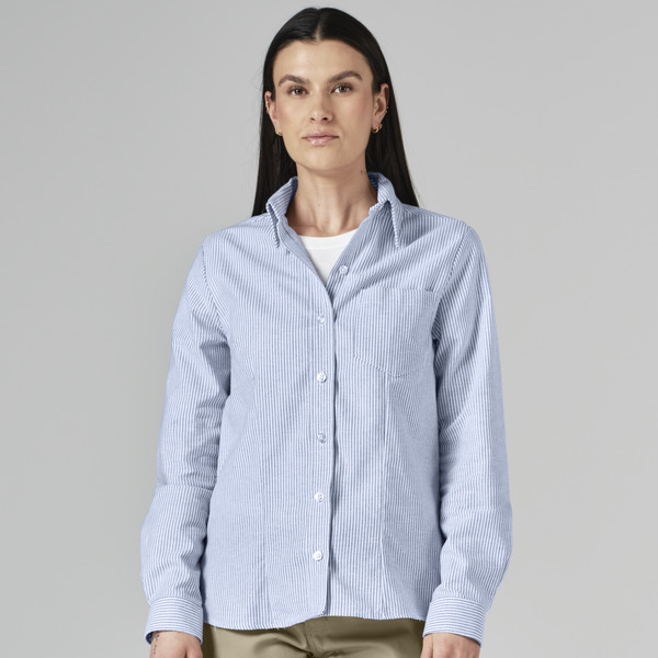 Women's Long-Sleeve Stretch Oxford Shirt - Front