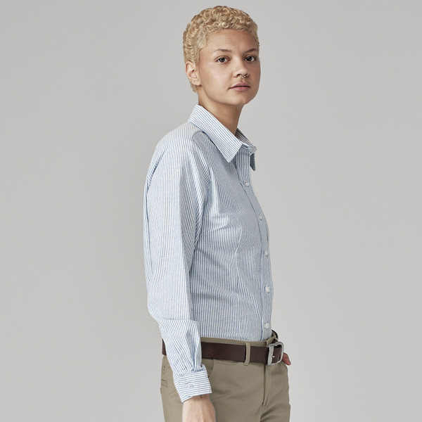 Women's Long-Sleeve Stretch Oxford Shirt - Front