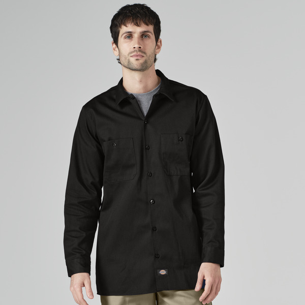 Men's Industrial Cotton Long-Sleeve Work Shirt - Front