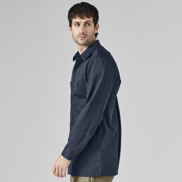 Men's Industrial Cotton Long-Sleeve Work Shirt - Front