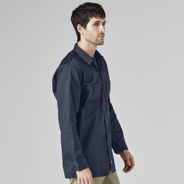 Men's Industrial Cotton Long-Sleeve Work Shirt - Front