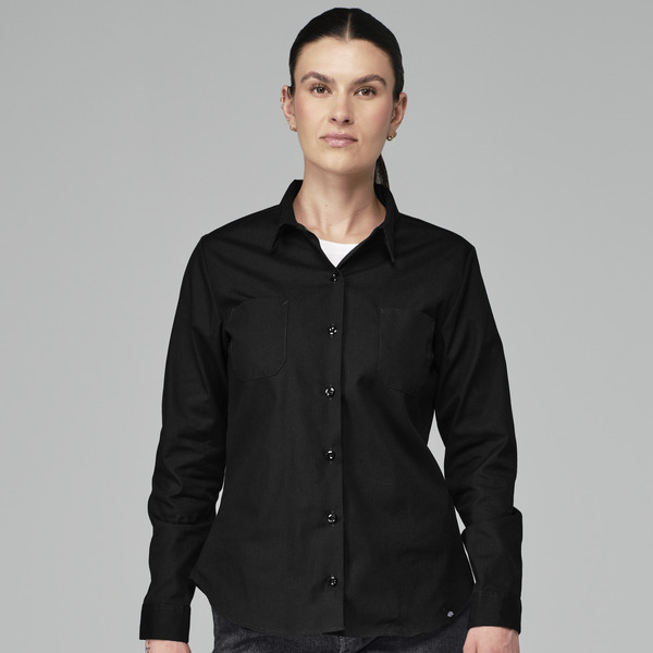 Women's Long-Sleeve Industrial Work Shirt - Front