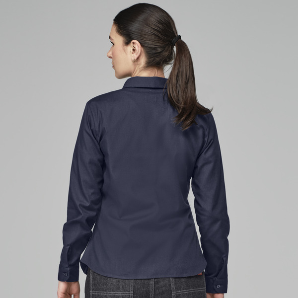 Women's Long-Sleeve Industrial Work Shirt - Front