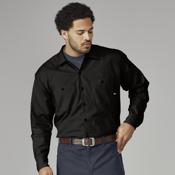 Men's Industrial Long-Sleeve Work Shirt - Front