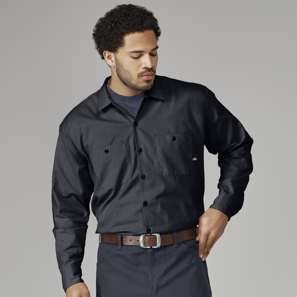 Men's Industrial Long-Sleeve Work Shirt - Front