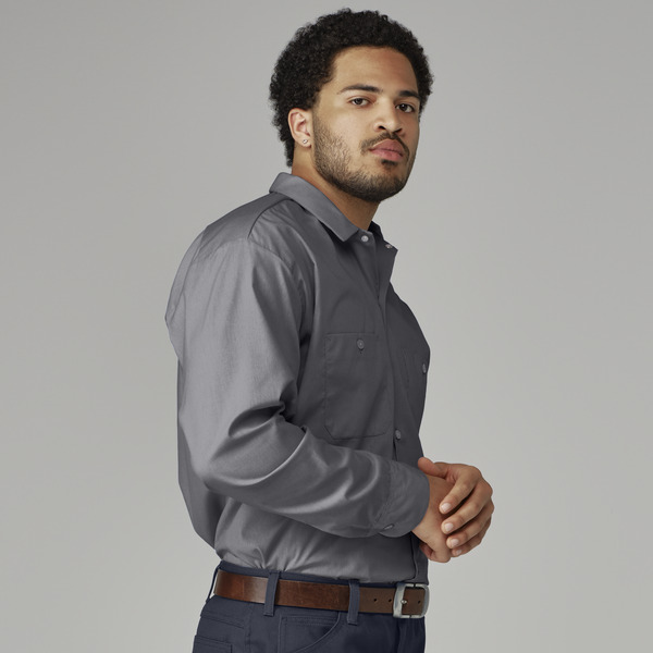 Men's Industrial Long-Sleeve Work Shirt - Front