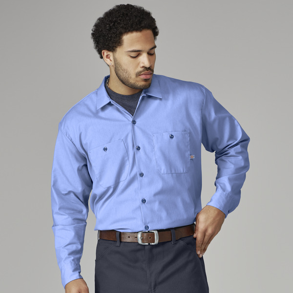 Men's Industrial Long-Sleeve Work Shirt - Front
