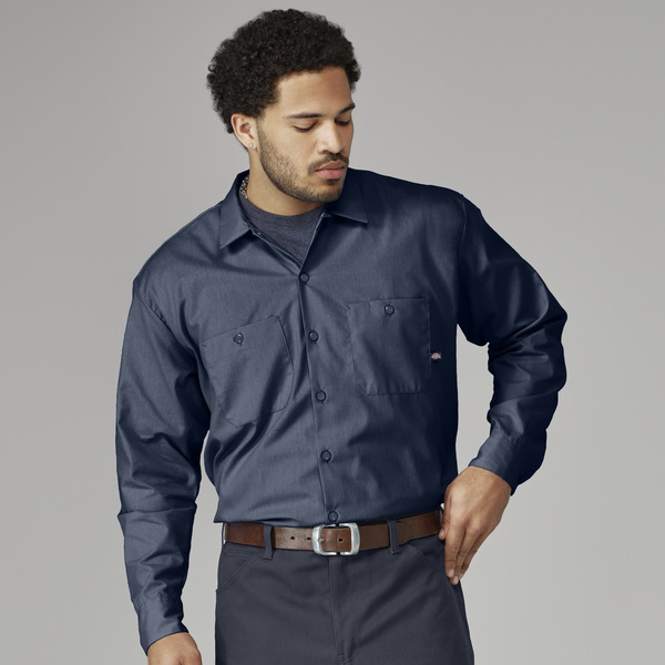 Men's Industrial Long-Sleeve Work Shirt - Front