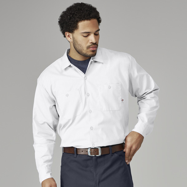 Men's Industrial Long-Sleeve Work Shirt - Front