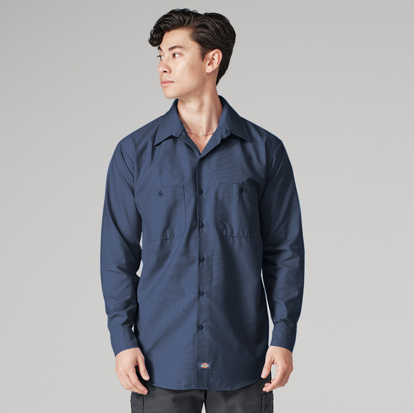 Men's Industrial WorkTech Ventilated Long-Sleeve Work Shirt With Cooling Mesh - Front