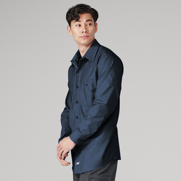 Men's Industrial WorkTech Ventilated Long-Sleeve Work Shirt With Cooling Mesh - Front