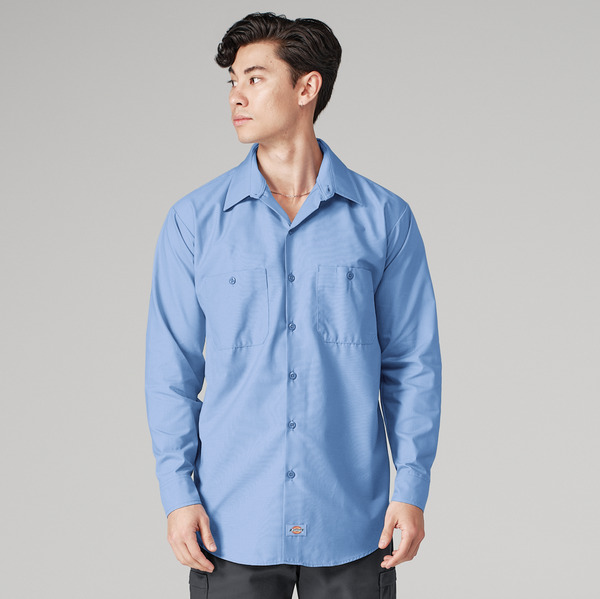 Men's Industrial WorkTech Ventilated Long-Sleeve Work Shirt With Cooling Mesh - Front