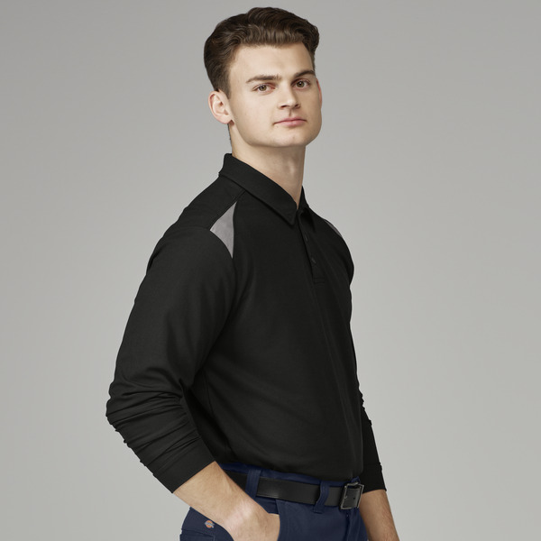 Men's Team Performance Long-Sleeve Polo - Front