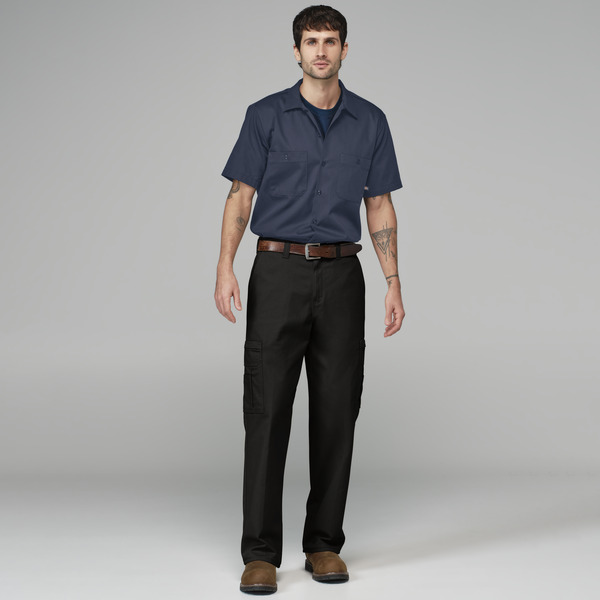 Men's Industrial Cotton Short-Sleeve Work Shirt - Front
