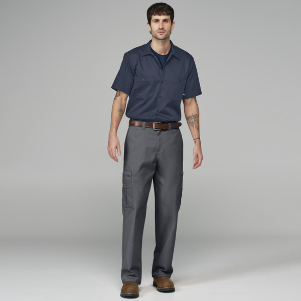 Men's Industrial Cotton Short-Sleeve Work Shirt - Front
