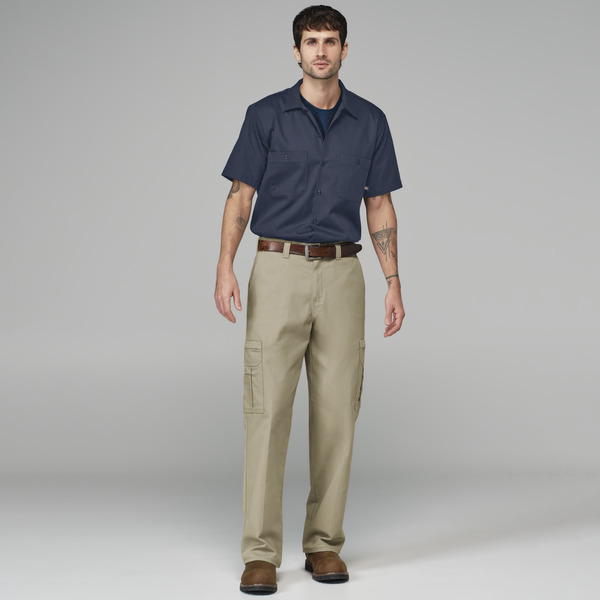 Men's Industrial Cotton Short-Sleeve Work Shirt - Front
