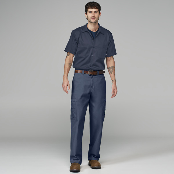 Men's Industrial Cotton Short-Sleeve Work Shirt - Front