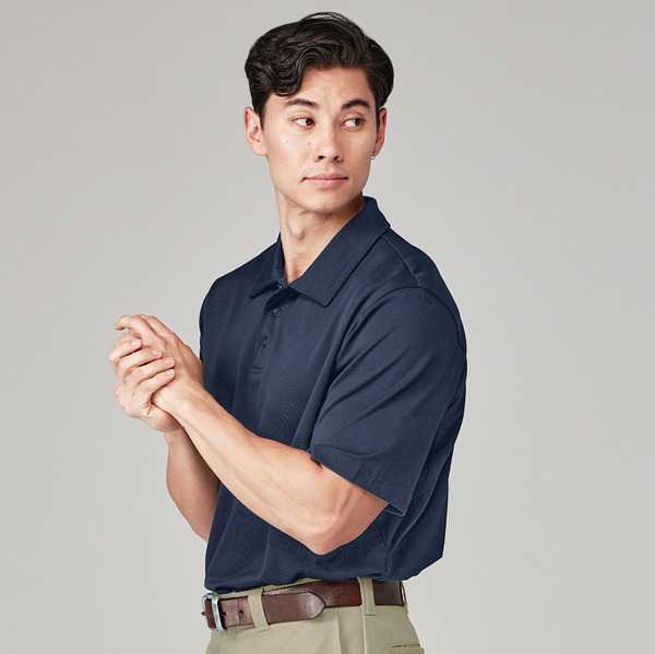 Men's WorkTech Polo Shirt With Cooling Mesh - Front