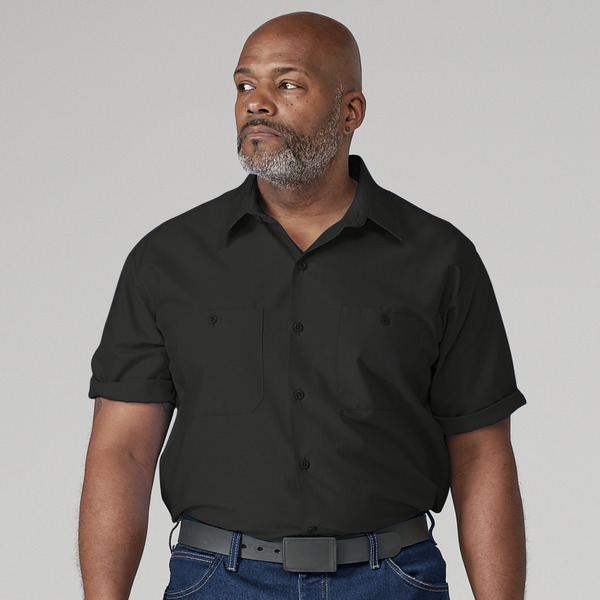 Men's Industrial WorkTech Ventilated Short-Sleeve Work Shirt With Cooling Mesh - Front