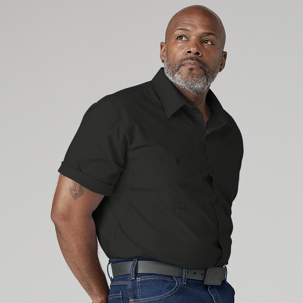 Men's Industrial WorkTech Ventilated Short-Sleeve Work Shirt With Cooling Mesh - Front