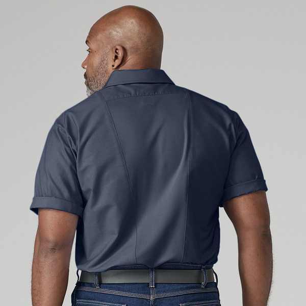 Men's Industrial WorkTech Ventilated Short-Sleeve Work Shirt With Cooling Mesh - Front