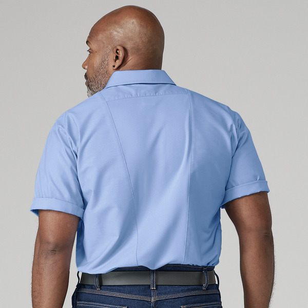Men's Industrial WorkTech Ventilated Short-Sleeve Work Shirt With Cooling Mesh - Front