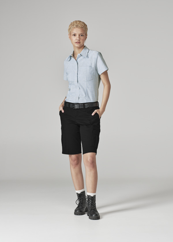 Women's Short-Sleeve Stretch Oxford Shirt - Front