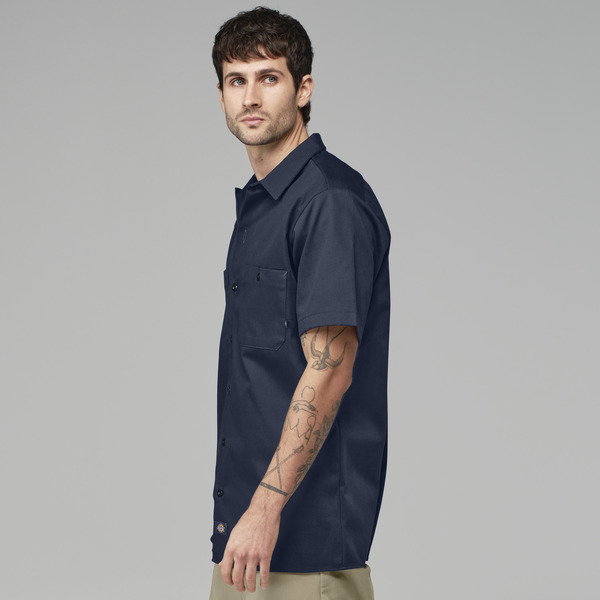 Camisa industrial de manga corta de algodón - Parte Delantera