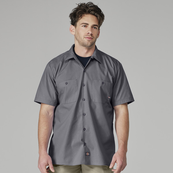 Men's Industrial Short-Sleeve Work Shirt - Front