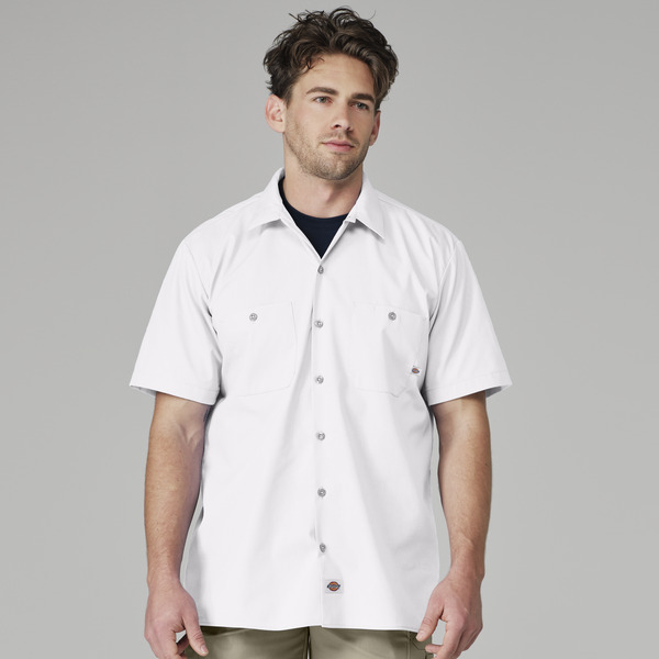 Men's Industrial Short-Sleeve Work Shirt - Front