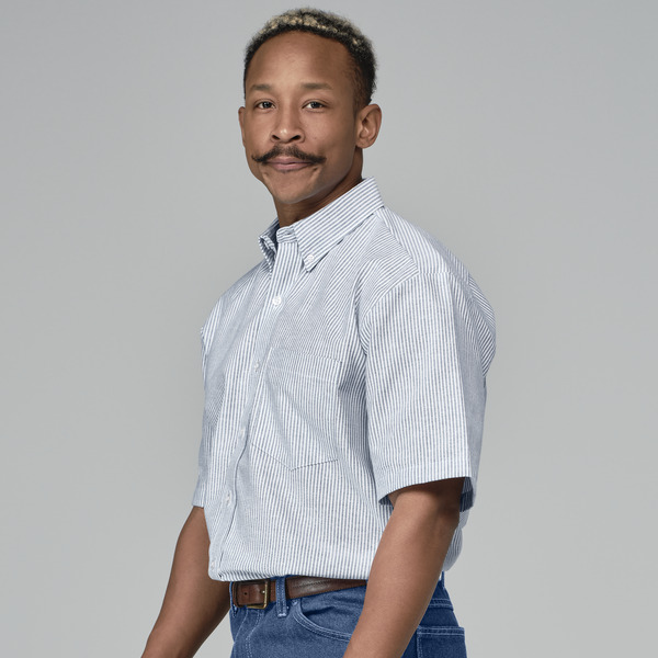 Men's Button-Down Oxford Short-Sleeve Shirt - Front