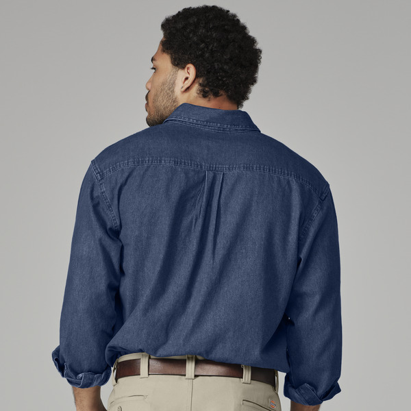 Men's Denim Long-Sleeve Work Shirt - Front