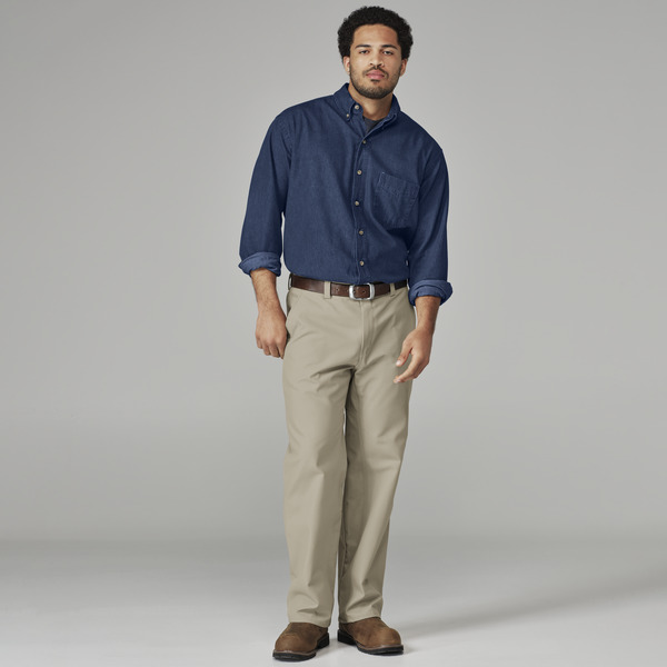 Men's Canvas Plain Front Work Pant - Front