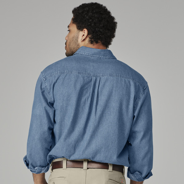 Men's Denim Long-Sleeve Work Shirt - Front