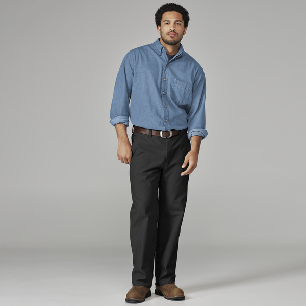 Men's Canvas Plain Front Work Pant - Front