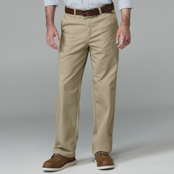 Men's Cotton Flat Front Casual Pant - Front