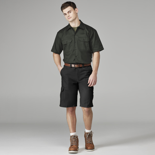 Men's Short-Sleeve Traditional Work Shirt - Front