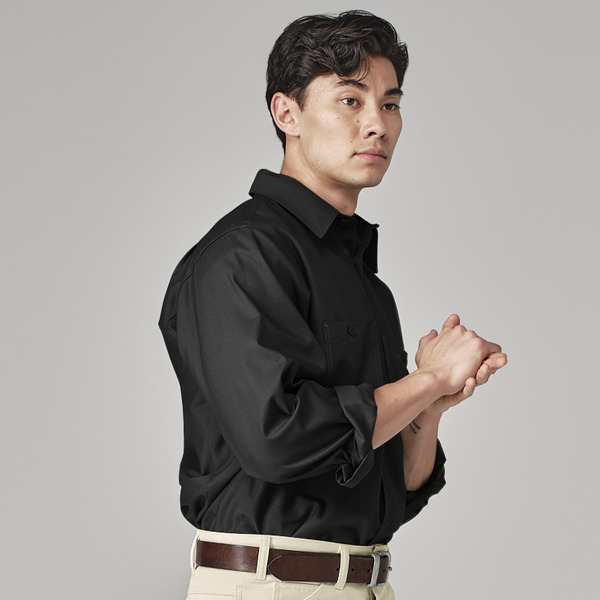 Men's Canvas Long-Sleeve Work Shirt - Front