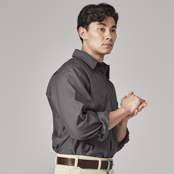 Men's Canvas Long-Sleeve Work Shirt - Front