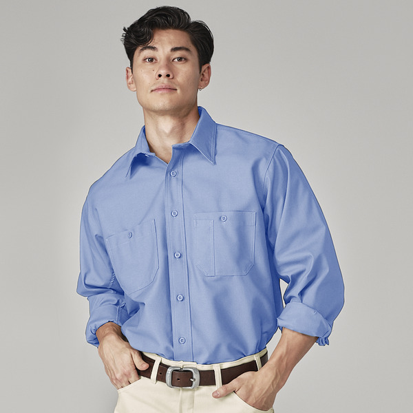 Men's Canvas Long-Sleeve Work Shirt - Front