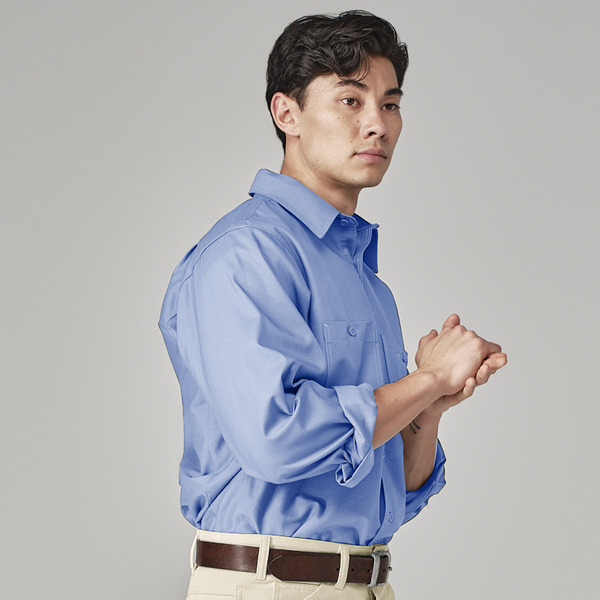 Men's Canvas Long-Sleeve Work Shirt - Front