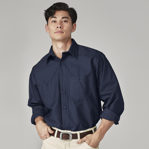 Men's Canvas Long-Sleeve Work Shirt - Front